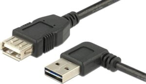 DeLOCK Easy USB 2.0 USB forlængerkabel 50cm Sort