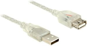 DeLOCK USB 2.0 USB forlængerkabel 2m Transparent