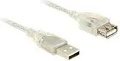 DeLOCK USB 2.0 USB forlængerkabel 3m Transparent