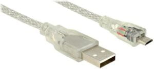 DeLOCK USB 2.0 USB-kabel 1m Transparent
