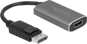 DeLOCK Videoadapterkabel DisplayPort / HDMI 20cm Sort Grå