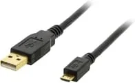 DELTACO USB-kabel 2m Sort
