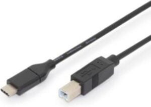 ASSMANN 24 pin USB-C (male) - 4 pin USB Type B (male) Sort 1.8m USB-kabel