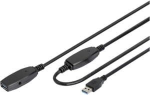 DIGITUS USB 3.0 USB forlængerkabel 10m Sort