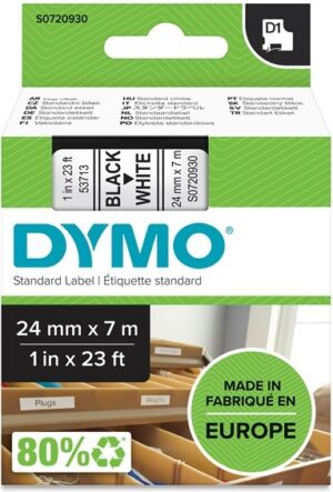 DYMO D1 Tape  (2,4 cm x 7 m) 1rulle(r)
