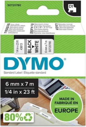 DYMO D1 Mærkattape  (0,6 cm x 7 m) 1rulle(r)