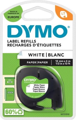 DYMO LetraTAG Tape  (1,2 cm x 4 m) 1rulle(r) - S0721510