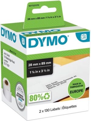 DYMO LabelWriter Address Adresseetiketter  (8,9 cm x 2,8 m) 260etikette(r)