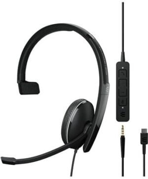 EPOS I SENNHEISER ADAPT 135 USB-C II Kabling Headset Sort