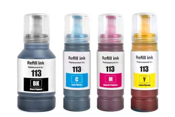 Rabat sæt! Epson 113 BK-C-M-Y blækrefill 340 ml kompatibel