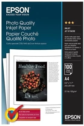 Epson Photo Quality Ink Jet Paper Papir A4 (210 x 297 mm) 100ark