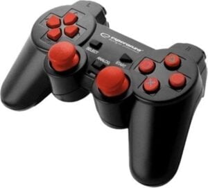 Esperanza CORSAIR Gamepad PC Sony PlayStation 2 Sony PlayStation 3 Sort Rød
