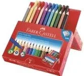 Faber Castell Kombibox jumbo Grip 12 Farveblyanter + 10 Tusser