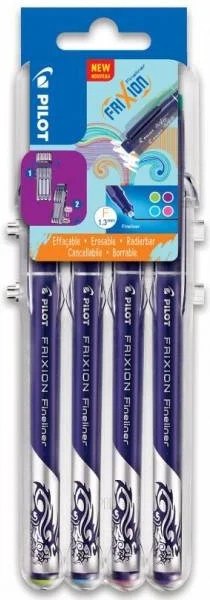 Pilot Frixion Fineliner Pastel 1,3mm Set2Go 4stk/pk