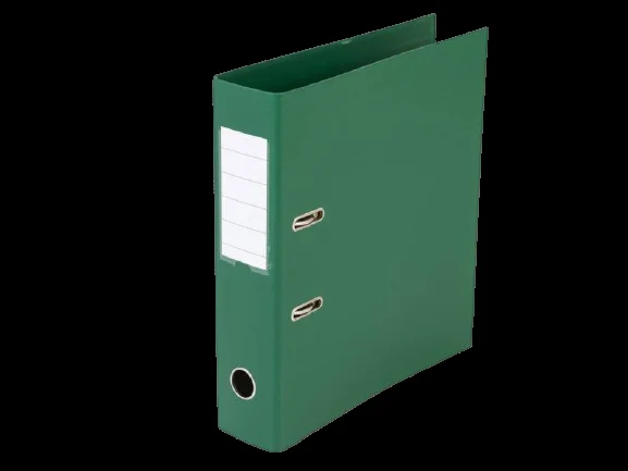 Brevordner grøn A4 75mm ryg 10 Stk.
