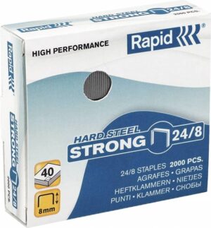 Hæfteklamme Rapid Strong 24/8 kobber 2000/stk/pak
