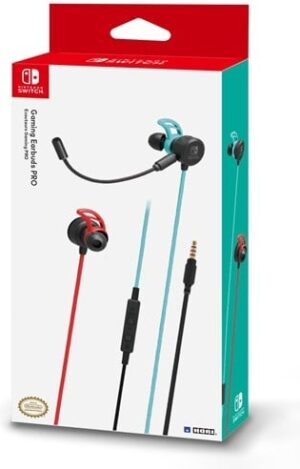 HORI Gaming Earbuds Pro Kabling Øreproptelefoner Sort Blå Rød