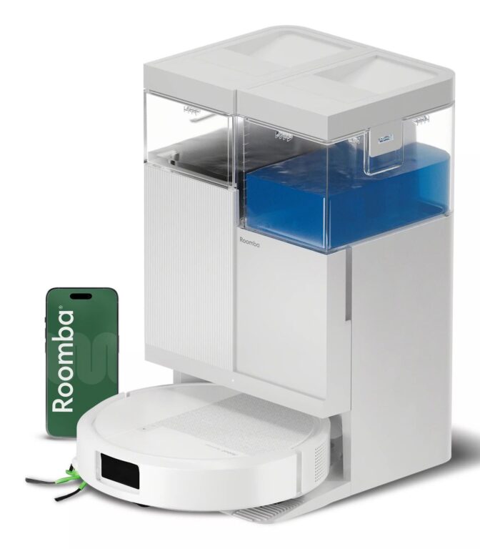 iRobot Roomba Plus 515 Combo robotstøvsuger med moppe + AutoWash Dock, hvid