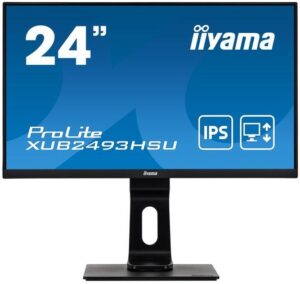 iiyama ProLite XUB2493HSU-B1 24 1920 x 1080 VGA (HD-15) HDMI DisplayPort 60Hz Pivot Skærm