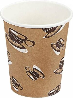 Kaffebæger 25cl Hot Cup Single Wall pap 1000stk