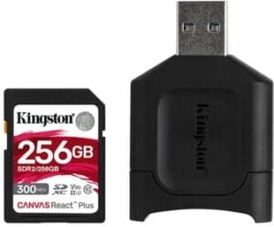 Kingston Canvas React Plus SDXC UHS-II Memory Card Video Class V90 / UHS-II U3 / Class10 - MLPR2/256GB
