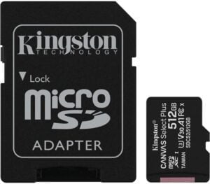 Kingston Canvas Select Plus microSDXC A1 / Video Class V30 / UHS Class 3 / Class10