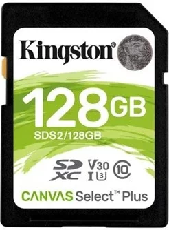 Kingston Canvas Select Plus SDXC Video Class V30 / UHS-I U3 / Class10