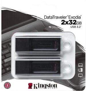 Kingston DataTraveler Exodia 32GB USB 3.2 Gen 1 Sort Hvid - DTX/32GB-2P