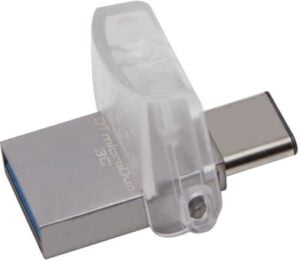 Kingston DataTraveler microDuo 3C 128GB USB 3.1 / USB-C Sølv - DTDUO3C/128GB