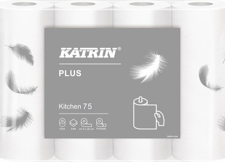 Køkkenrulle Katrin Plus 75 2-lags 21m 32rl/pak