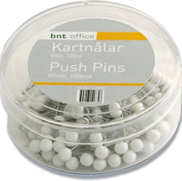 Kortnåle 4mmx20mm hvid 100stk/pak