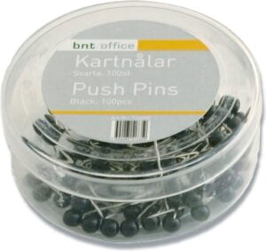 Kortnåle 4mmx20mm sort 100stk/pak