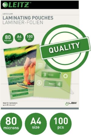 Leitz Laminerings poser A4 (210 x 297 mm) Gennemsigtig Blank - 33818