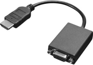 Lenovo Videoadapter HDMI / VGA 20cm Sort