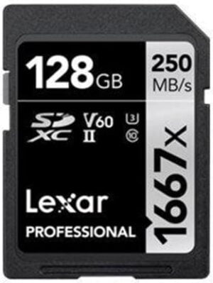 Lexar Professional SDXC UHS-II Memory Card Video Class V60 / UHS-II U3 / Class10
