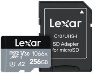 Lexar Professional SILVER series microSDXC A2 / Video Class V30 / UHS-I U3 / Class10