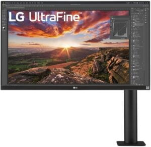 LG UltraFine Ergo 27UN880-B 27 3840 x 2160 HDMI DisplayPort USB-C 60Hz Forlæng Træk tilbage Pivot Skærm