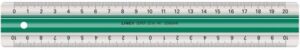 LINEX Lineal plast m/gummiskinne 20cm