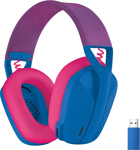 Logitech Lightspeed G435 Trådløs Headset Blå Pink Lilla