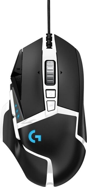 Logitech Gaming Mouse G502 (Hero) Optisk Kabling Sort Hvid - 910-005730