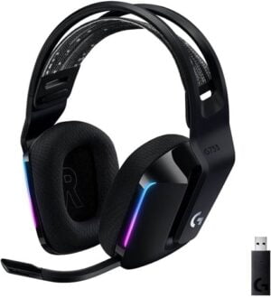 Logitech G G733 LIGHTSPEED Wireless RGB Gaming Headset Trådløs Headset Sort