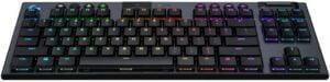 Logitech G915 TKL Tenkeyless LIGHTSPEED Wireless RGB Mechanical Gaming  Tastatur Mekanisk LIGHTSYNC Trådløs Tysk