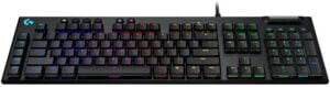 Logitech Gaming G815 Tastatur Mekanisk RGB/16,8 millioner farver Kabling Tysk
