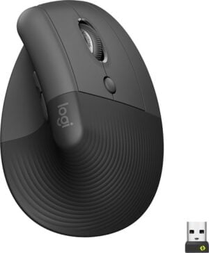 Logitech Lift Vertical Ergonomic Mouse Optisk Trådløs Sort - 910-006473