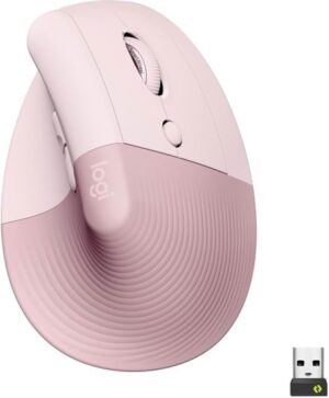 Logitech Lift Vertical Ergonomic Mouse Optisk Trådløs Hvid