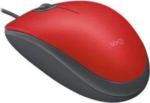 Logitech M110 Silent Optisk Kabling Rød