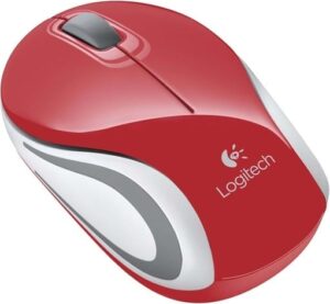 Logitech M187 Optisk Trådløs Rød Hvid