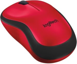 Logitech M220 Silent Optisk Trådløs Sort Rød