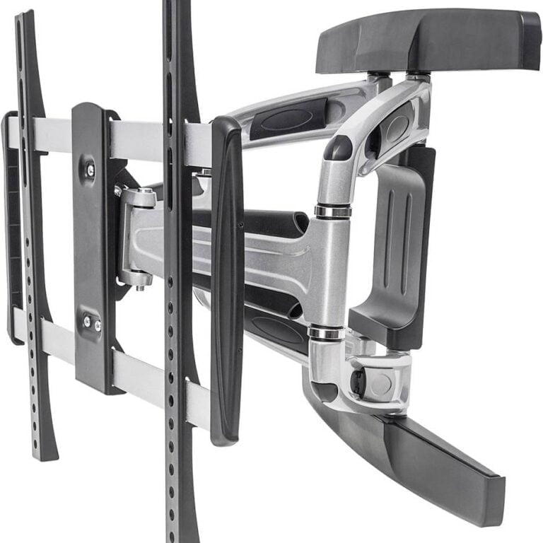 Manhattan Monitor/TV Wall Mount, Full Motion (3 pivots & tiltable), 1 screen, 32-55, Vesa 100x100 to 400x400mm, Max 50kg, Black, Box Aluminium Vægmontering 32-55 LCD-tv/kurvet LCD-tv