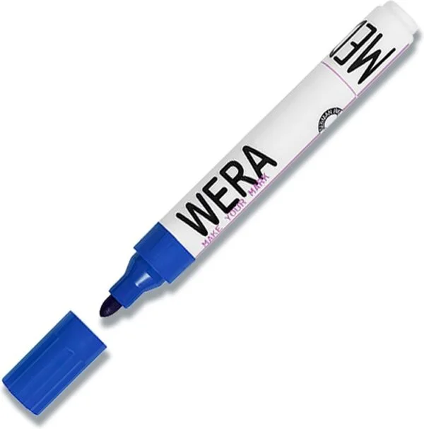 Marker BNT permanent blå rund spids 2-3mm